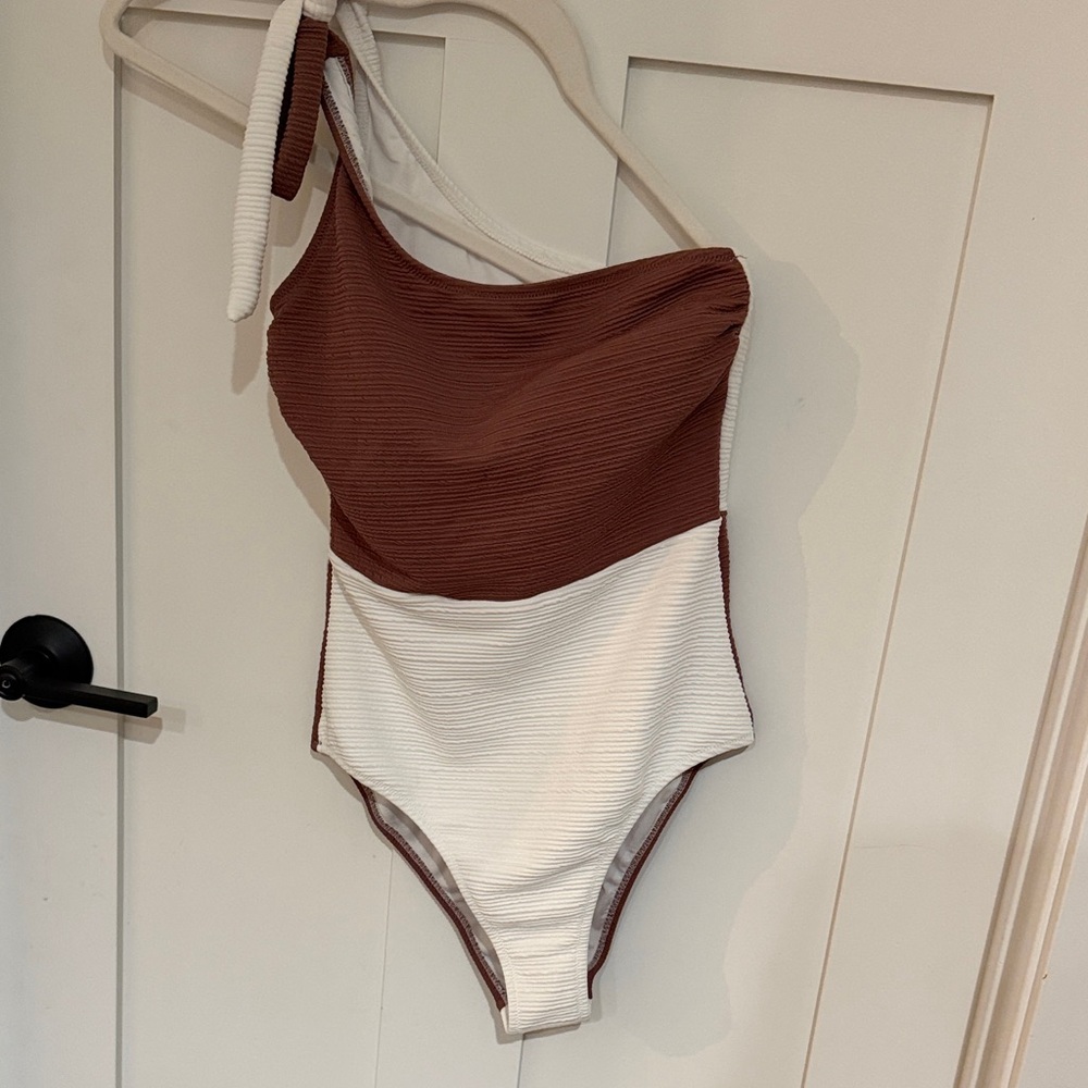 Stylish Brown and White One Piece